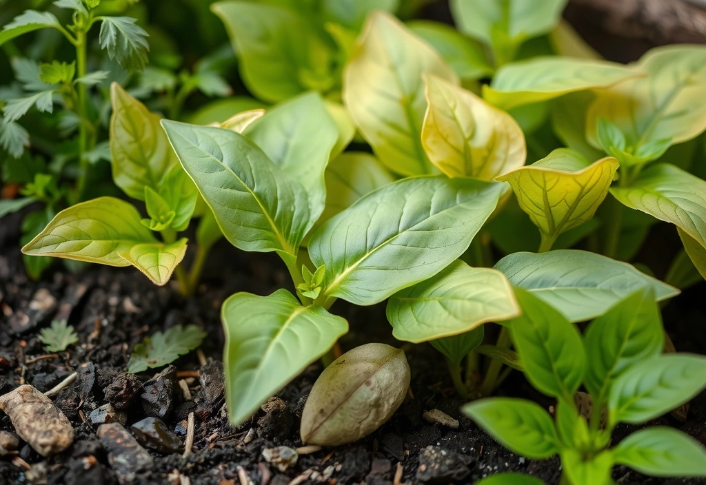 Close-up of vibrant green plants in a sustainable garden