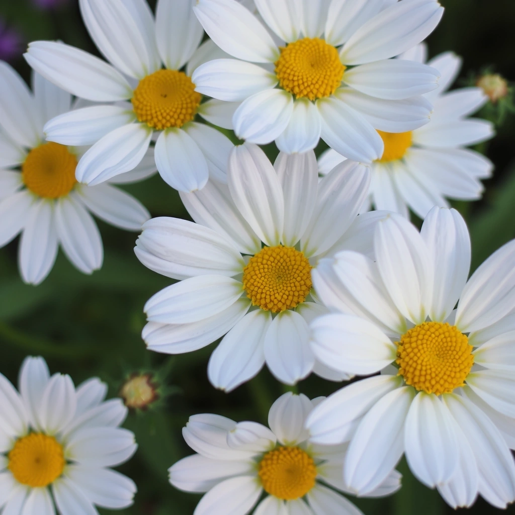 Chamomile flowers close up