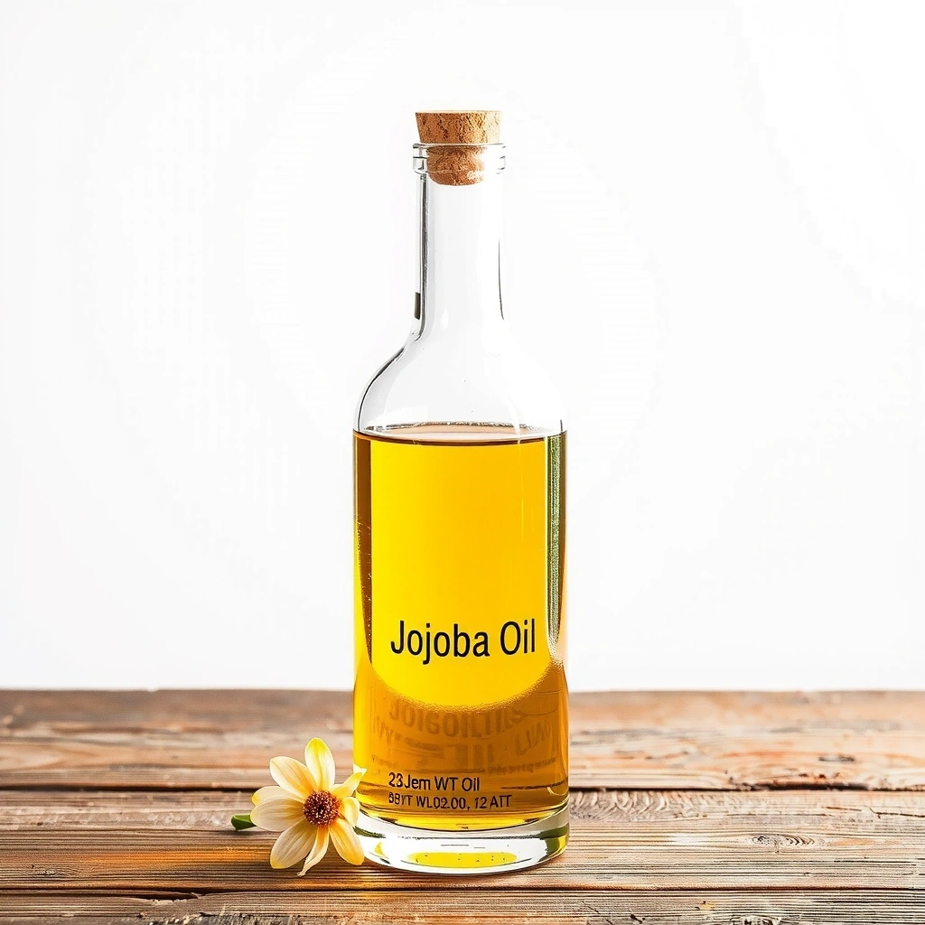 Jojoba Oil in a clear bottle